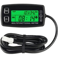 Water Temperature Probe - Tachometer RPM - Hours - with Steering Wheel Support!