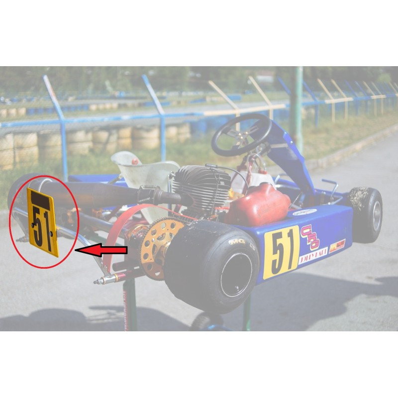 Vintage Gelb Tabelle Hintere Stoßstange KUNSTSTOFF, MONDOKART