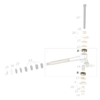 Rodamiento Tornillo Mangueta M10 CRG, MONDOKART, kart, go kart