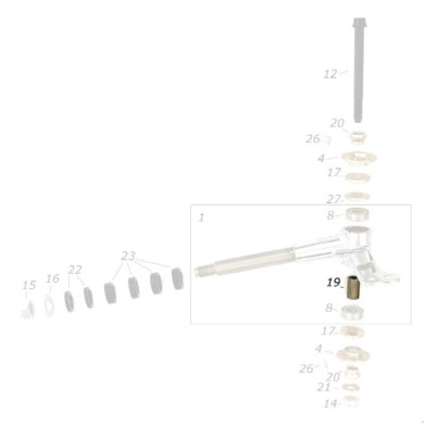 Entretoise interne (douille) M10 x 24mm CRG, MONDOKART, kart