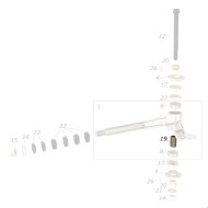 Entretoise interne (douille) M10 x 24mm CRG, MONDOKART, kart