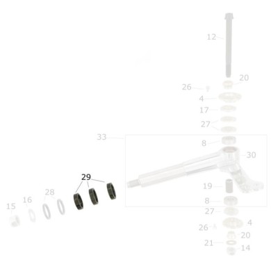 Espesor D17 de Mangueta 8 mm negro CRG, MONDOKART, kart, go
