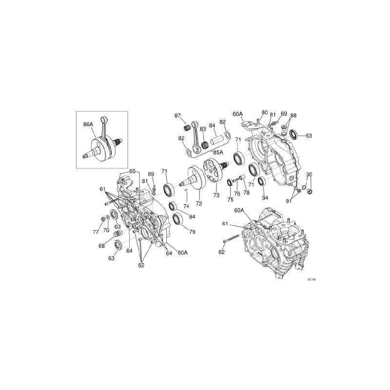 Medio Cigüeñal Lado Encendido Iame Screamer KZ, MONDOKART