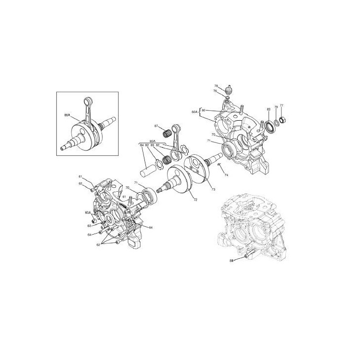 Medio Cigüeñal Lado Encendido Iame Reedster KF, MONDOKART