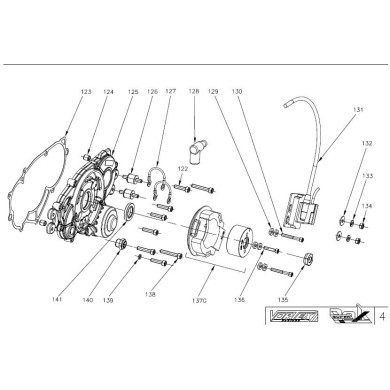 Couvercle gauche Vortex Rok - junior Rok - RokGP - SuperRok