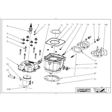 Exhaust Gasket Rok - Junior Vortex Rok, mondokart, kart, kart