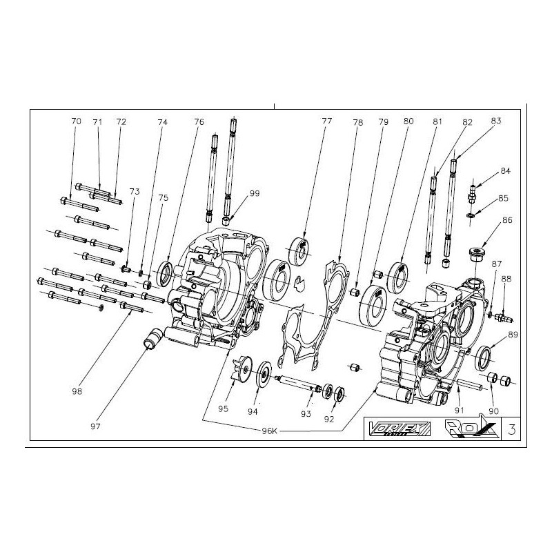 Stehbolzen Zylinder M8 x 158 VLC / W - VRC / W Vortex