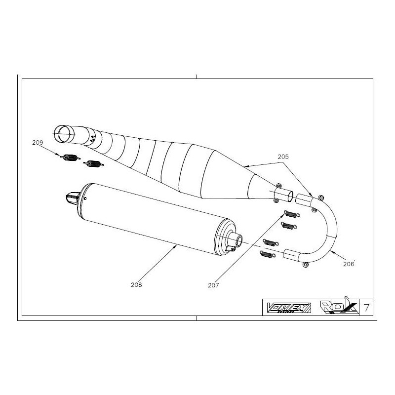 Spring Vortex Muffler Short, mondokart, kart, kart store