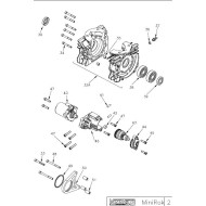 Carter completo minirok 60cc con cuscinetti Minirok 60cc