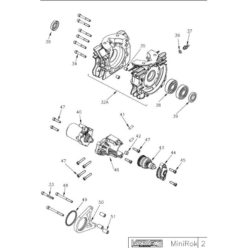 Starter referral Support Sm-5 MR ROKTT Minirok 60cc Vortex