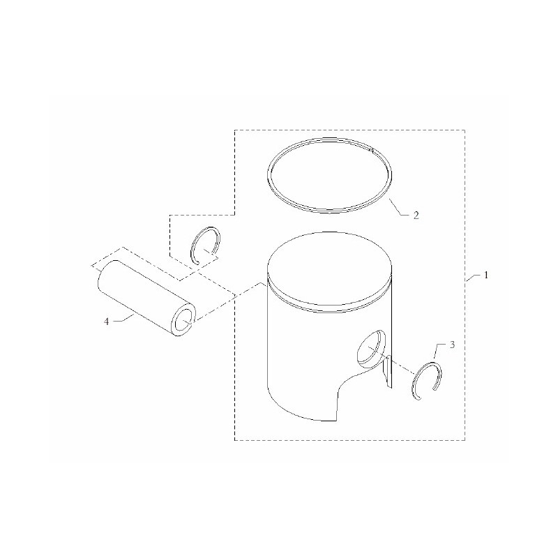 Axe de Piston Easykart 60cc EKL, MONDOKART, kart, go kart