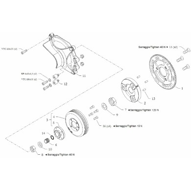 Tuerca Embrague M20x1 BMB EASYKART, MONDOKART, kart, go kart