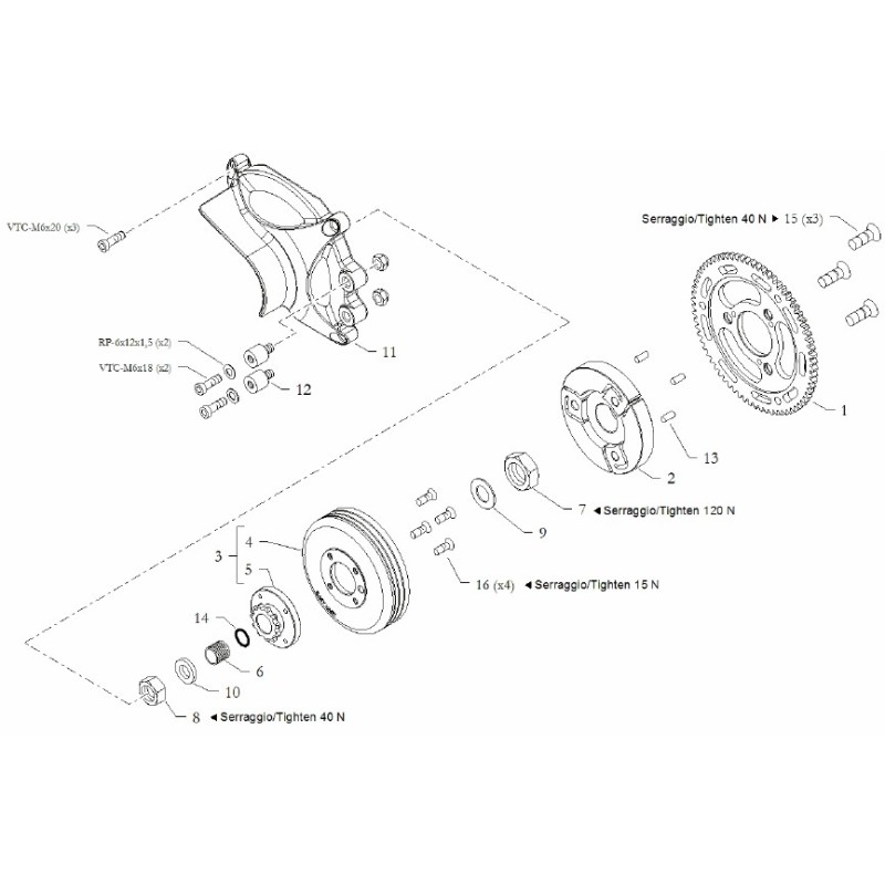 Thrust washer 12x20x1.7 clutch BMB Easykart, mondokart, kart