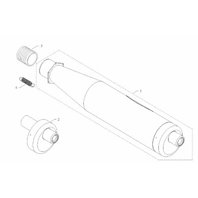 Pot Echappement (silencieux) EKA EKJ BMB Easykart, MONDOKART
