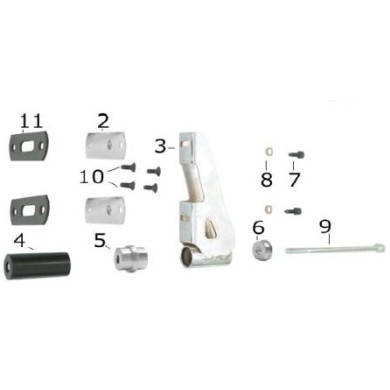 Support pare-chocs arrière CRG, MONDOKART, kart, go kart