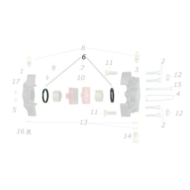 Piston Seal Oring front brake caliper V05 / V04 CRG, mondokart