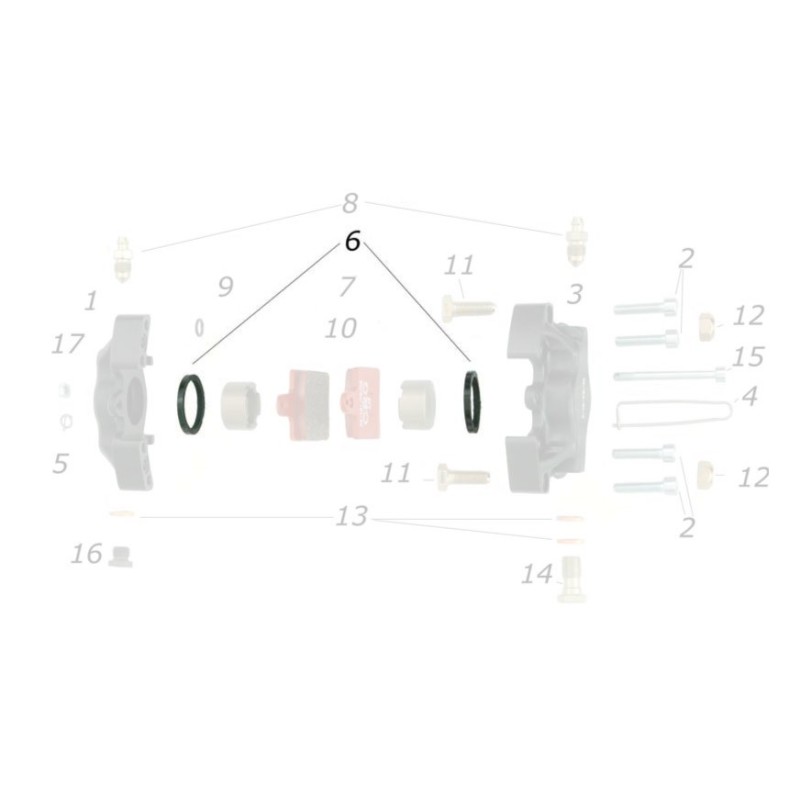 Reten Pinza Freno Delantera V05 / V04 CRG, MONDOKART, kart, go