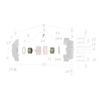 Kolbensattel vorne V04 V05 V09 CRG 26mm, MONDOKART, kart, go