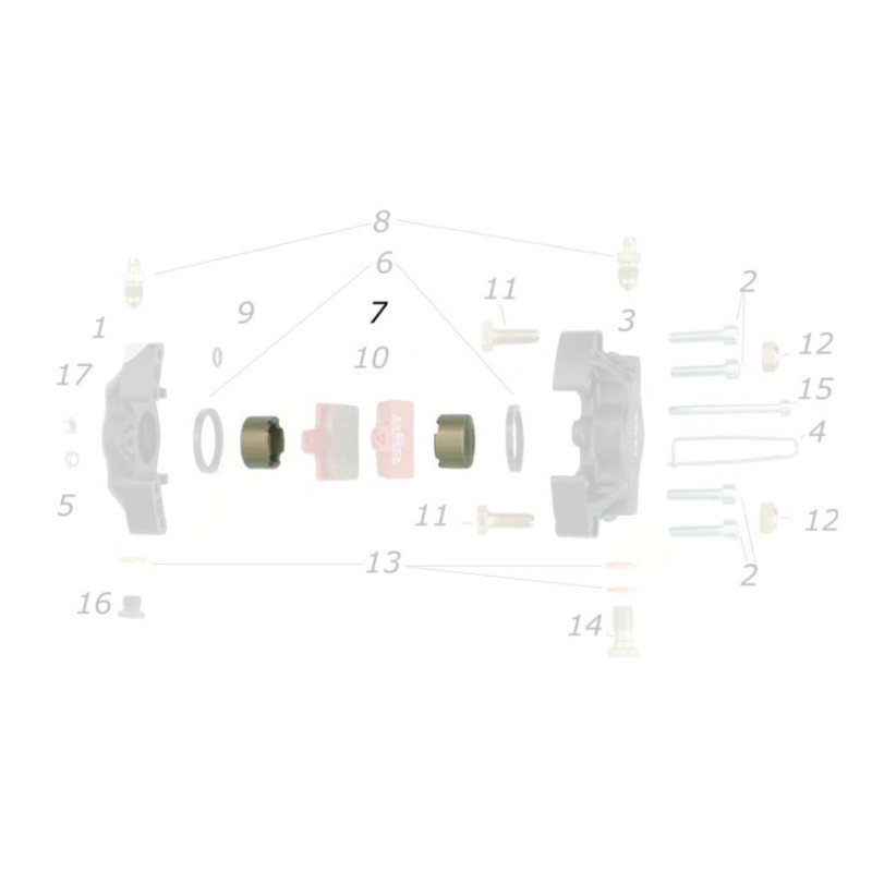 Pistón Pinza Delantera V04 V05 V09 CRG 26mm, MONDOKART, kart