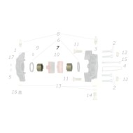 Piston V05 V04 V09 caliper front 26mm CRG, mondokart, kart