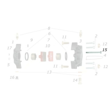 Vite M5 x 55 pastiglia anteriore V05 V11 CRG, MONDOKART, kart