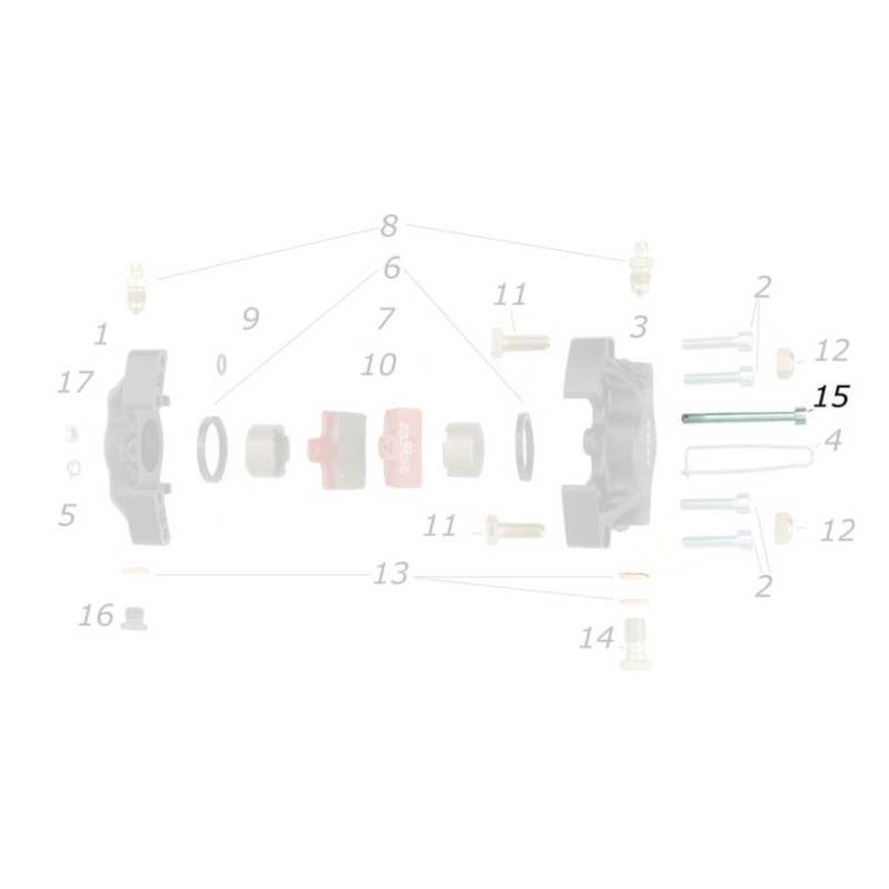 Vis M5 x 55 tampon avant V05 CRG, MONDOKART, kart, go kart