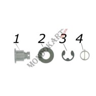 Bussola Disco Freno V05 anteriore completa CRG, MONDOKART