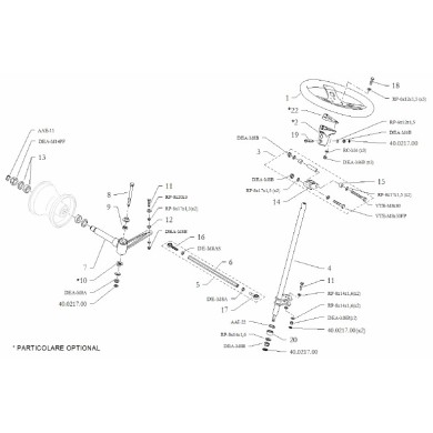 Fusèe 150 8 mm droit BirelArt, MONDOKART, kart, go kart
