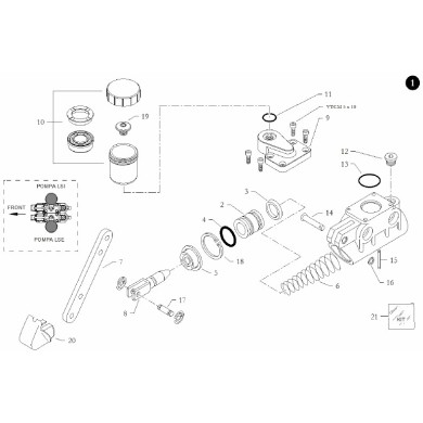 Anello pompa freno 24mm SR22 Birelart, MONDOKART, kart, go
