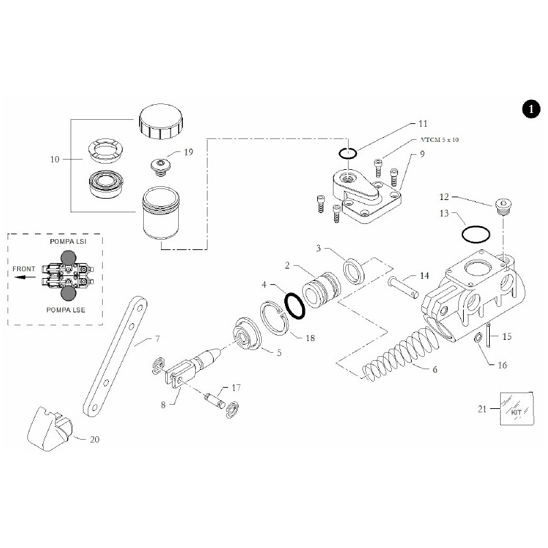 Clips pompe frein BirelArt, MONDOKART, kart, go kart, karting