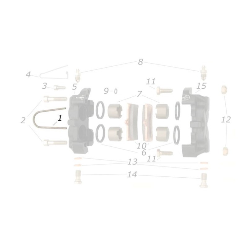 Espina Pastilla Freno V04 V05 "U" CRG, MONDOKART, kart, go