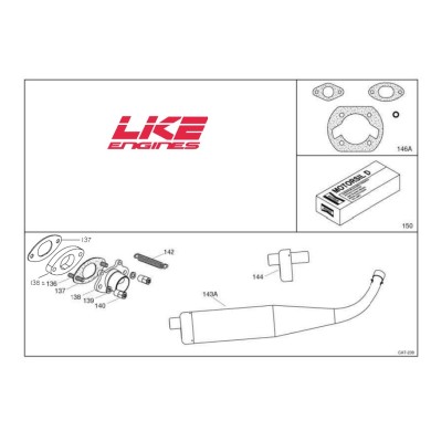 Exhaust manifold LKE R12 (until 2014), mondokart, kart, kart