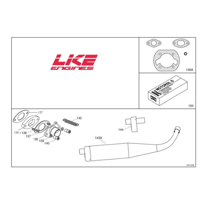 Colector Ecape LKE R12 (hasta 2014), MONDOKART, kart, go kart