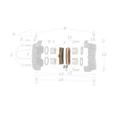 Pastiglia freno V04 posteriore sinterizzata CRG, MONDOKART