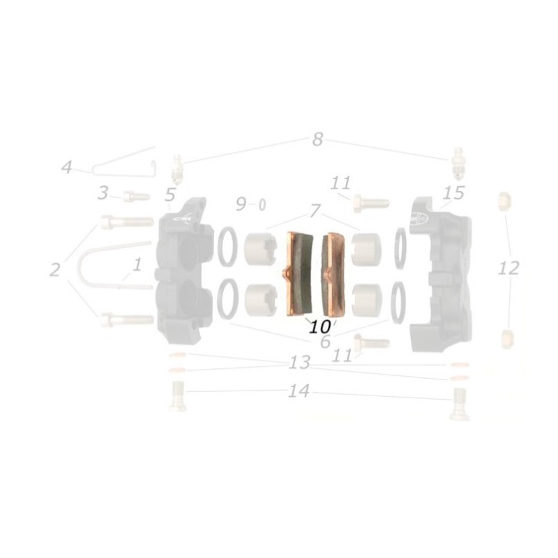 Disc brake pad V04 rear sintered CRG, mondokart, kart, kart
