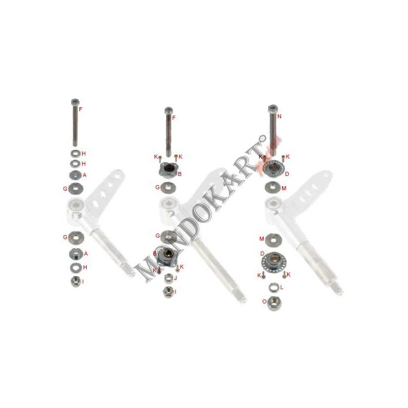 Spacer spindle HST Ø 10 x 24 x 3 mm OTK Tonykart, mondokart