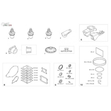 Kit guarnizioni motore Modena KZ KK1 MKZ, MONDOKART, kart, go