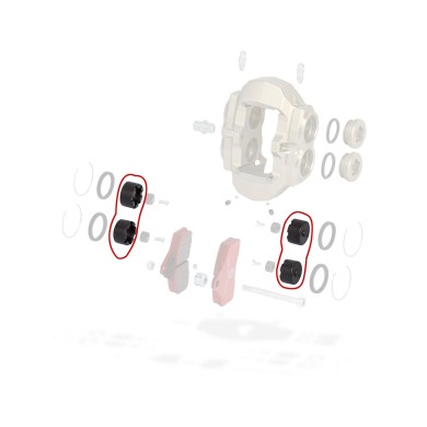 Pistoncino pinza anteriore BSS KZ BSM4 TonyKart OTK, MONDOKART