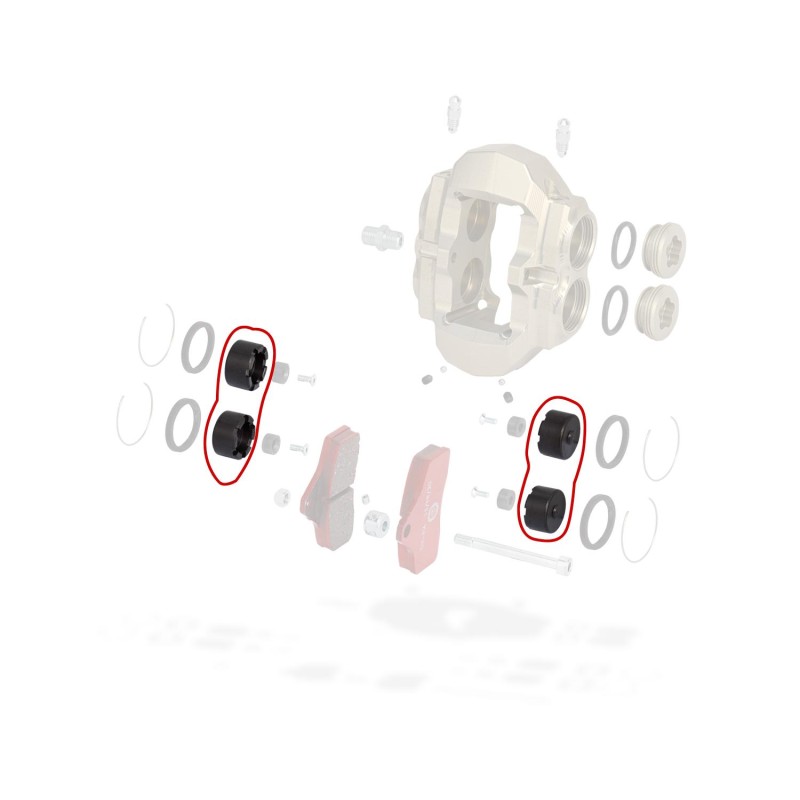 Pistón pinza delantera BSS KZ BSM4 TonyKart OTK, MONDOKART