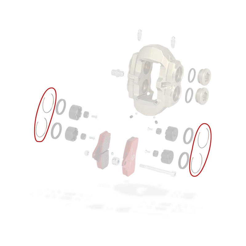 Clips Etrier avant BSS KZ TonyKart OTK, MONDOKART, kart, go