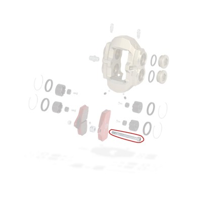 Front caliper safety Pin BSS KZ TonyKart OTK, mondokart, kart