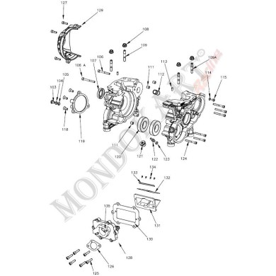 Stud Bolt cylinder base m8x49 Vortex DVS DDS DDJ, mondokart
