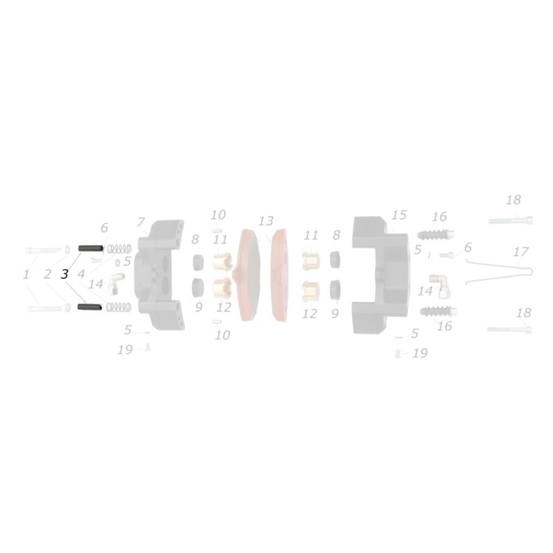 Spacer hintere Bremsklotzfeder V99 CRG, MONDOKART, kart, go