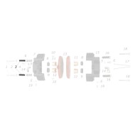 Spacer hintere Bremsklotzfeder V99 CRG, MONDOKART, kart, go