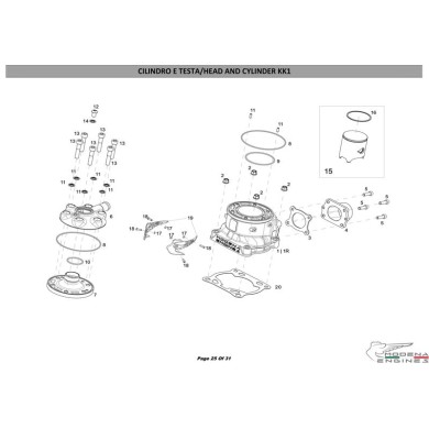 Gasket Cylinder 0.20 Modena KK1 MKZ, mondokart, kart, kart