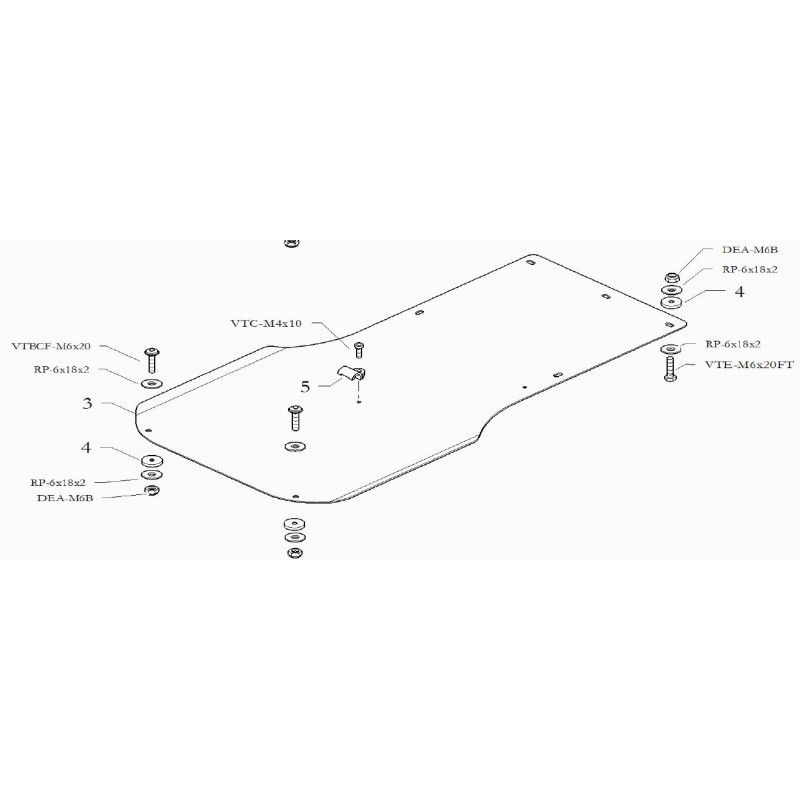 Fermo raccordo freno BirelArt, MONDOKART, kart, go kart