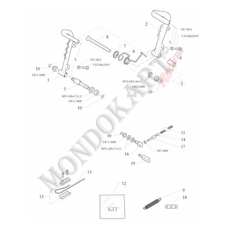 Unterstützen Vier-Augen-Kabel Einstellung BirelArt, MONDOKART