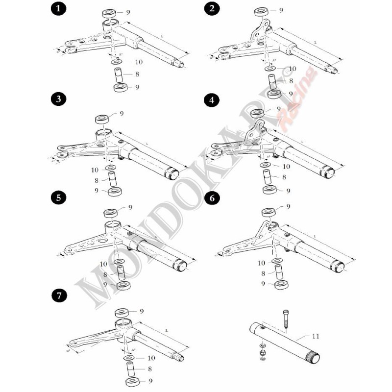 Mangueta DA-10x135-E / 17/32 BirelArt EASYKART, MONDOKART