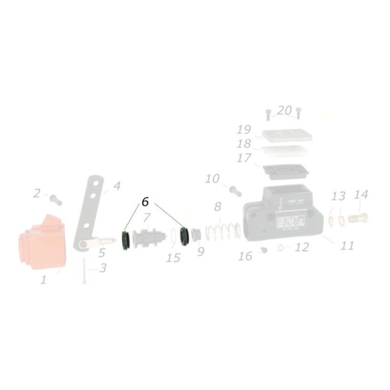 Rubber Seal CRG Brake Pump V04 / V05, mondokart, kart, kart
