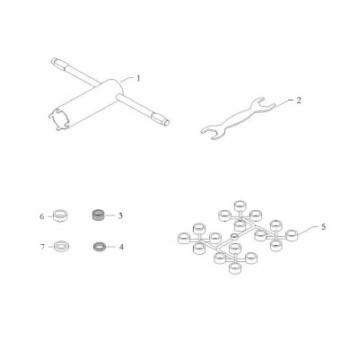 Chiave boccola fusello Birel Easykart, MONDOKART, kart, go